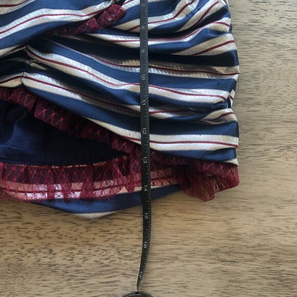 Delphine Striped Metallic Deconstructed Skirt - SZ 2 - Picture 7 of 8